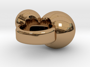 "BUBBLES"_Women ring in Polished Brass