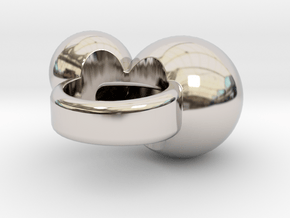 "BUBBLES"_Women ring in Rhodium Plated Brass