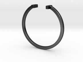 Minimal Elegance Bracelet in Polished and Bronzed Black Steel