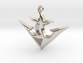 ANCHOR 2 in Rhodium Plated Brass