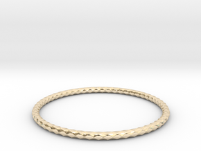 Diamond Pattern Bracelet USA Size X-Large in 14k Gold Plated Brass