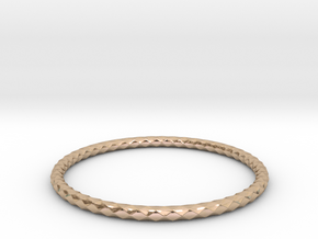Diamond Pattern Bracelet USA Size Medium in 14k Rose Gold