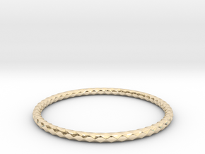 Diamond Pattern Bracelet USA Size Medium in 14k Gold Plated Brass