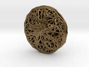 Voronoi-Parabola-Pendant1 in Polished Bronze