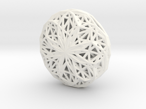 Voronoi-Parabola-Pendant1 in White Processed Versatile Plastic