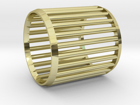 Napkin Ring Cage in 18k Gold Plated Brass