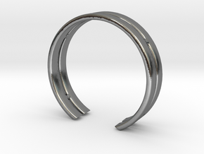 17.50 Mm Double Ring in Polished Silver