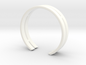 17.50 Mm Double Ring in White Processed Versatile Plastic