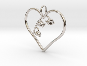 Lily of the Valley in Rhodium Plated Brass: Medium