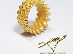 Snake Ring, Reptile Texture in White Natural Versatile Plastic