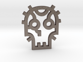 Skull / Cráneo / Calavera in Polished Bronzed Silver Steel