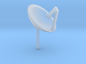 TV Satellite Dish HO 87:1 Scale in Smooth Fine Detail Plastic
