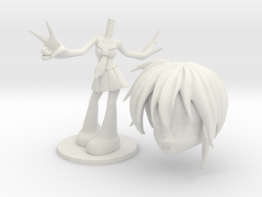 AniMe - Teeny Figurine - Schoolgirl in White Natural Versatile Plastic