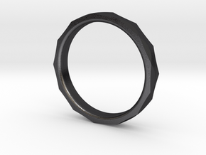 Engineers Ring Size 8.5 in Polished and Bronzed Black Steel