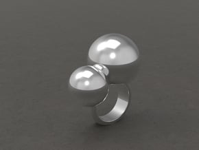 "BUBBLES"_Women ring in Polished Silver