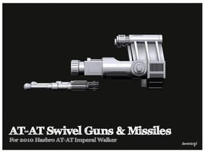 Simensayys AT-AT Swivel Gun & Missiles in White Processed Versatile Plastic