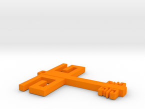 Gwen G Key Flat in Orange Processed Versatile Plastic