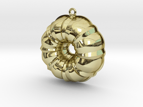 Bundt Cake Pan Charm in 18k Gold Plated Brass