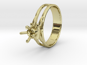 Design Ring 18.20 Mm For Diamond 5.2 Mm Model Futu in 18k Gold