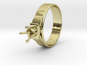 Design Ring Ø18.20 Mm For Diamond Ø5.2 Mm Model F2 in 18k Gold