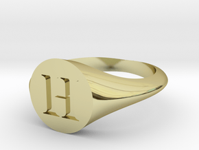 Letter H - Signet Ring Size 6 in 18k Gold