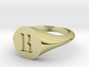Letter B - Signet Ring Size 6 in 18k Gold