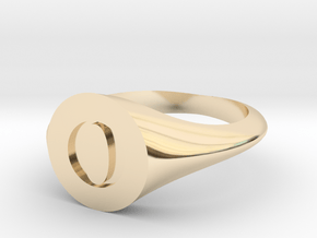 Letter O - Signet Ring Size 6 in 14K Yellow Gold