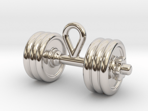 Dumbbell With Hook. in Platinum
