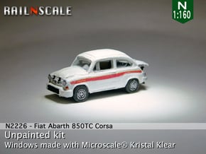 Fiat Abarth 850 TC Corsa (N 1:160) in Smooth Fine Detail Plastic