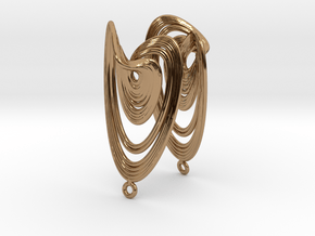 Sprott Linz R Earrings Pair in Polished Brass