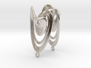 Sprott Linz R Earrings Pair in Rhodium Plated Brass