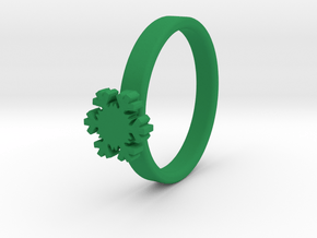 Snowflake Ring 20 Mm in Green Processed Versatile Plastic