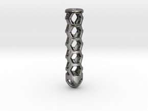 Hex Lantern X1: Tritium (All Materials) in Fine Detail Polished Silver