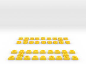 Shougi all koma in Yellow Processed Versatile Plastic