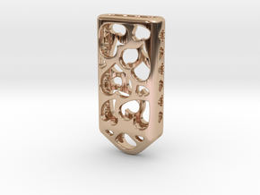 Heart Lantern X4: Tritium (All Materials) in 14k Rose Gold Plated Brass