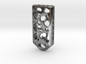 Heart Lantern X4: Tritium (All Materials) in Fine Detail Polished Silver