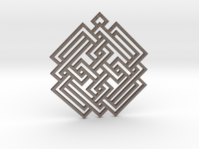 Celtic Knot / Nudo Celta in Polished Bronzed Silver Steel