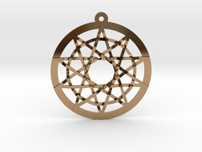 Woven Pentacles in Polished Brass