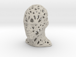 Female Voronoi Head Scale 0.25 in Natural Sandstone