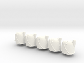 5 x Bearskin in White Processed Versatile Plastic