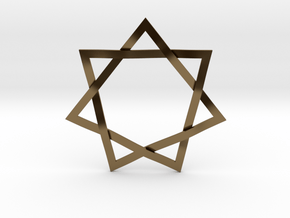 7 Point Woven Star in Polished Bronze