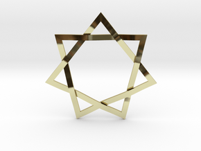 7 Point Woven Star in 18k Gold Plated Brass