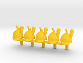 5 x French Cuirassier in Yellow Processed Versatile Plastic