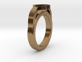 16.50 mm Heart Ring in Natural Brass