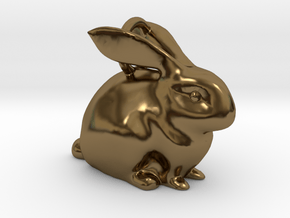Bunny Pendant  in Polished Bronze