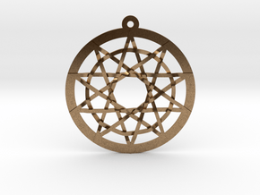 Woven Pentacles Large in Natural Brass