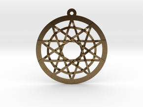 Woven Pentacles Large in Natural Bronze