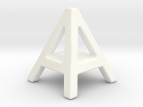 AA A - Two way letter pendant in White Processed Versatile Plastic