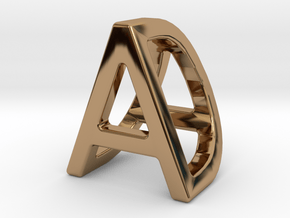 AD DA - Two way letter pendant in Polished Brass