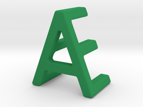 AE EA - Two way letter pendant in Green Processed Versatile Plastic